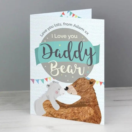 Personalised Daddy Bear Card: 2 - Greeting Cards By Gift Moments
