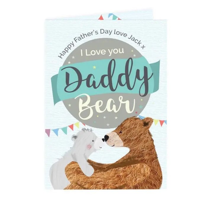 Personalised Daddy Bear Card: 3 - Greeting Cards By Gift Moments