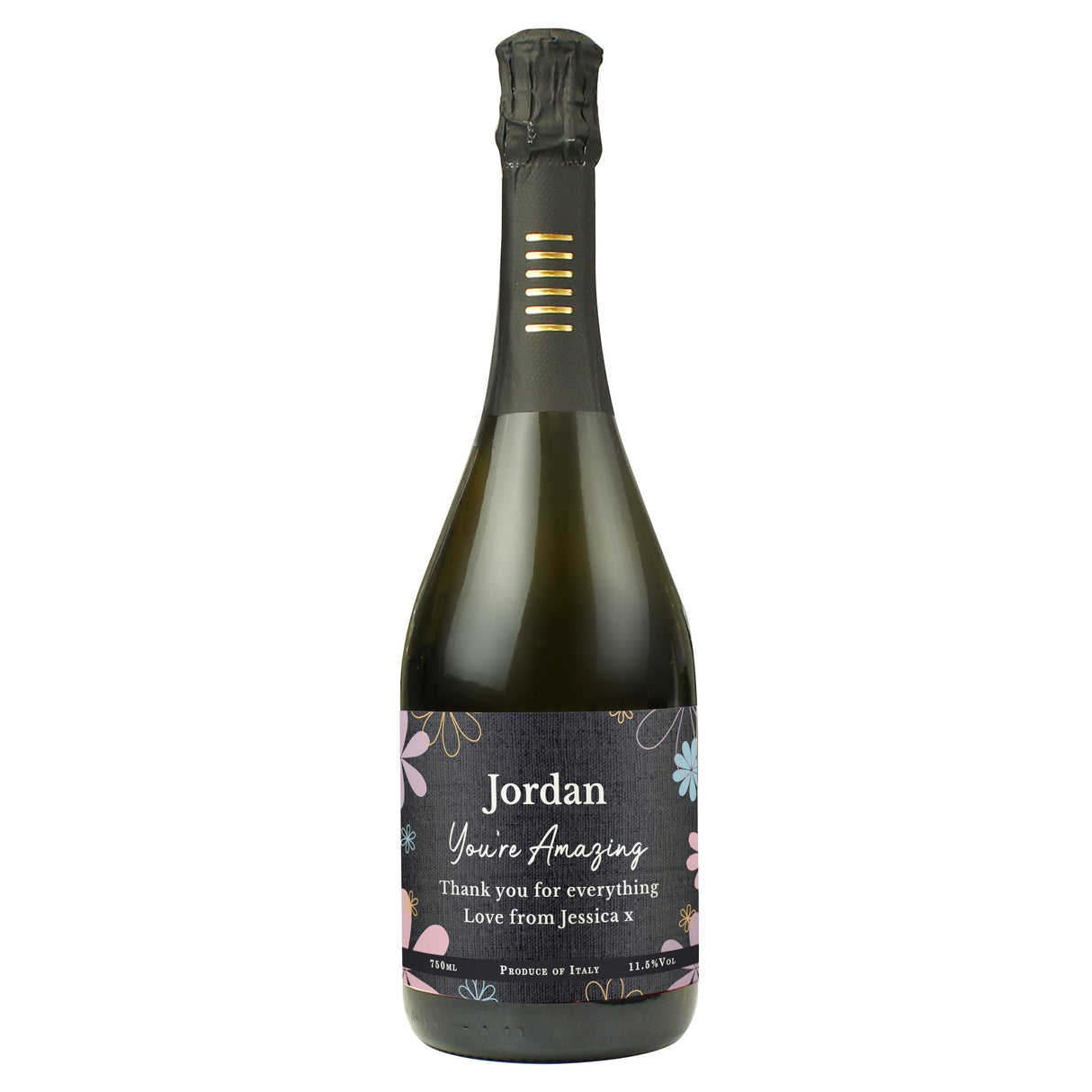 Personalised Daisy Prosecco: 5 - Prosecco By Gift Moments