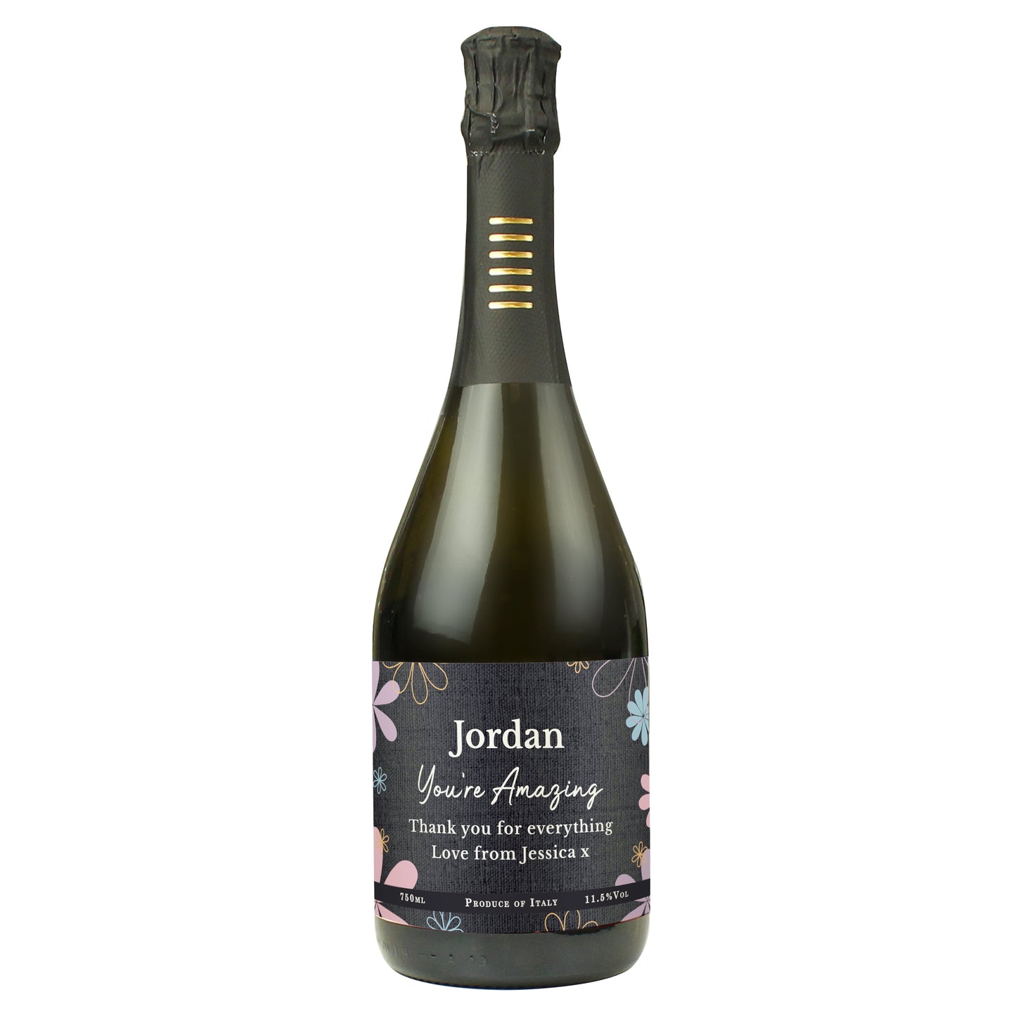 Personalised Daisy Prosecco: 5 - Prosecco By Gift Moments