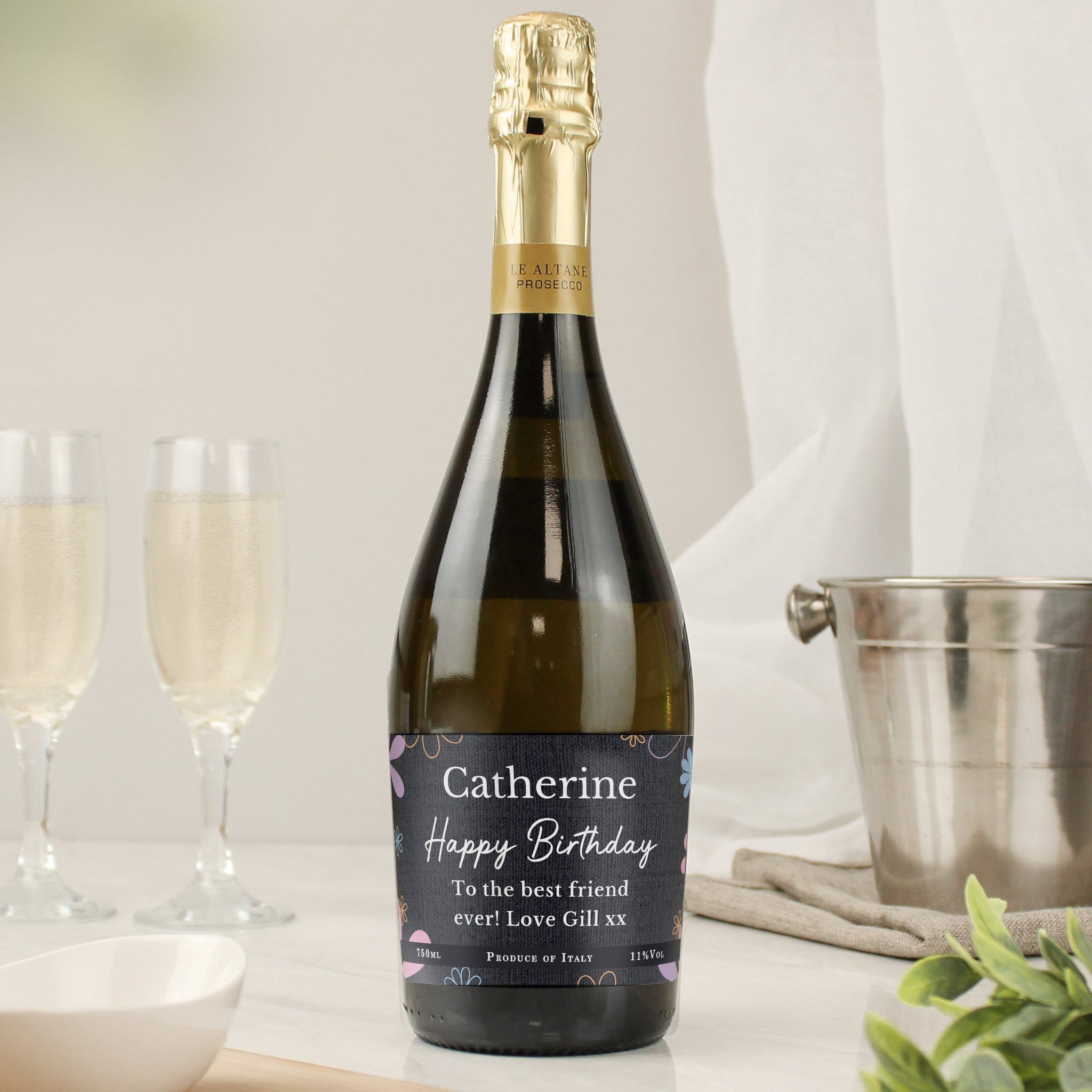 Personalised Daisy Prosecco: 1 - Prosecco By Gift Moments