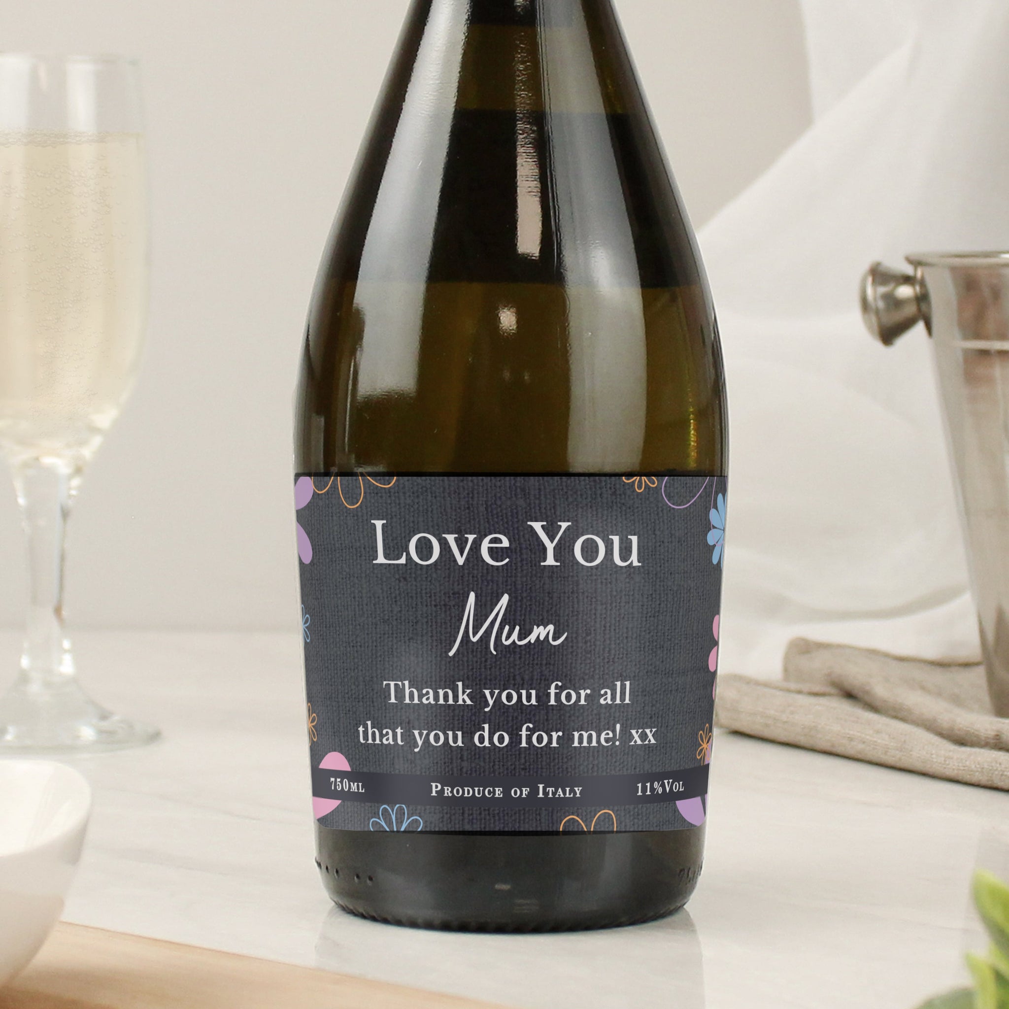 Personalised Daisy Prosecco: 2 - Prosecco By Gift Moments