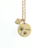 Personalised Dandelion Matte Heart & Disc Necklaces: 7 - Necklaces By Gift Moments