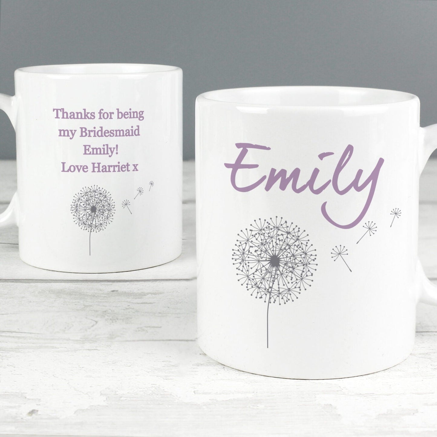 Personalised Dandelion Mug: 1 - Mugs By Gift Moments
