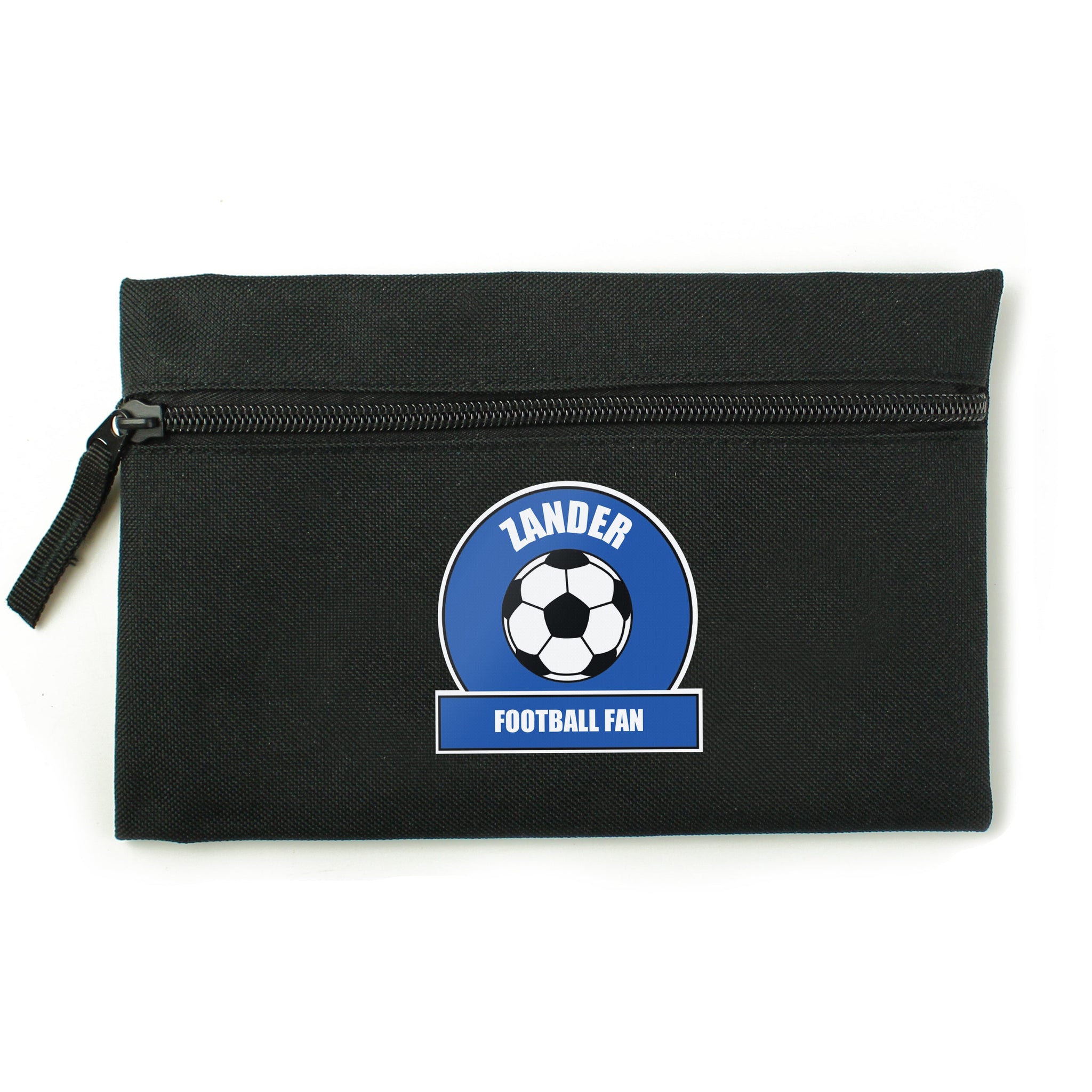 Personalised Dark Blue Football Fan Pencil Case: 5 - Pencil Cases & Sets By Gift Moments