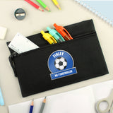 Personalised Dark Blue Football Fan Pencil Case: 1 Pencil Cases & Sets By Gift Moments