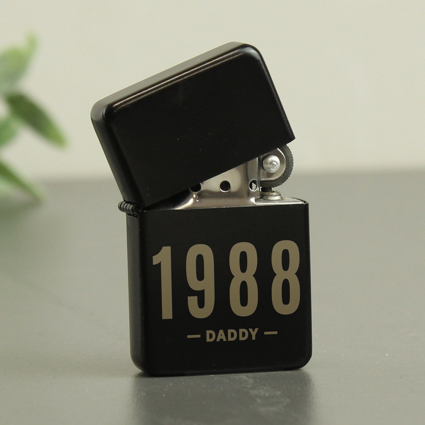 Personalised Date & Name Black Lighter: 2 - Smoking Accessories By Gift Moments