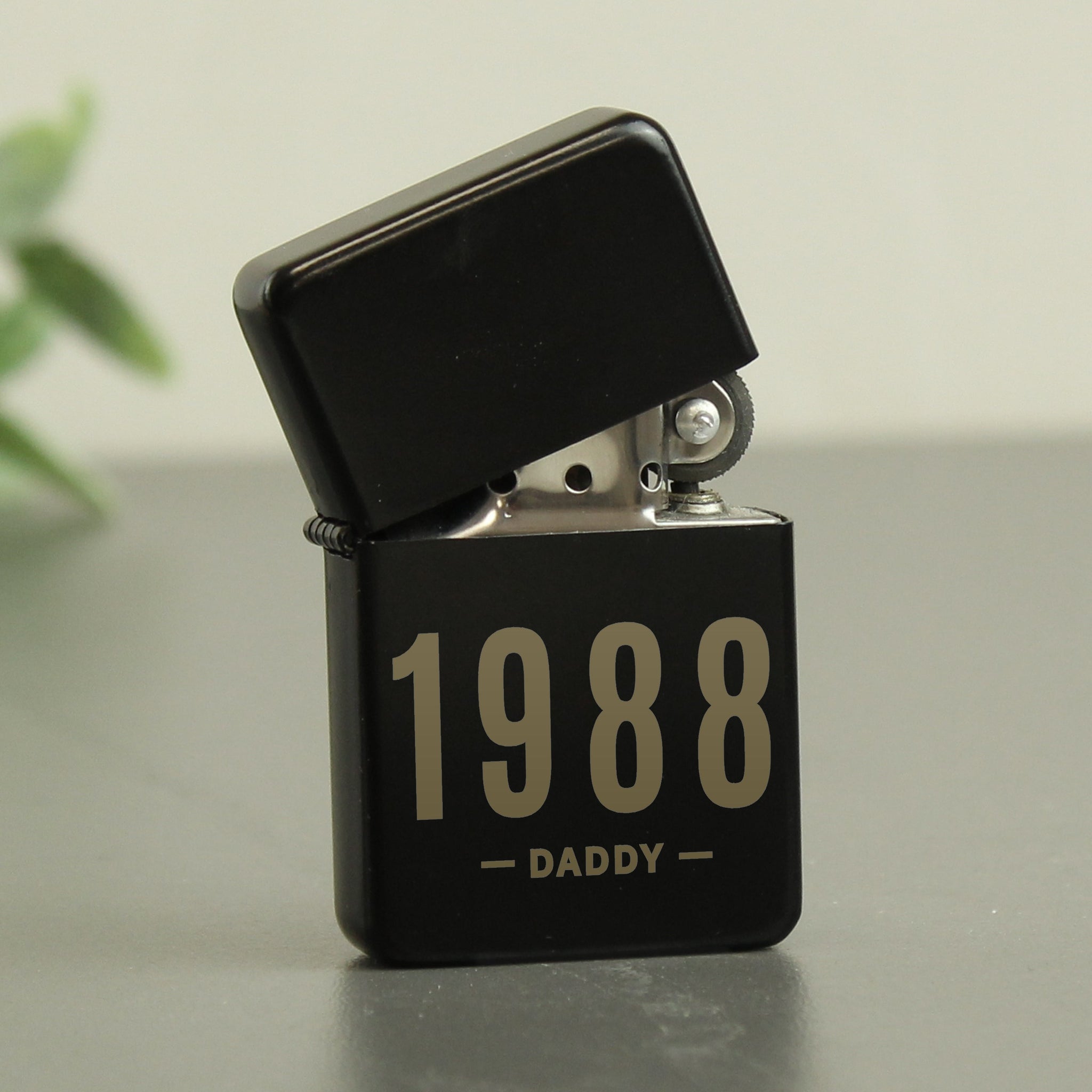 Personalised Date & Name Black Lighter: 2 - Smoking Accessories By Gift Moments