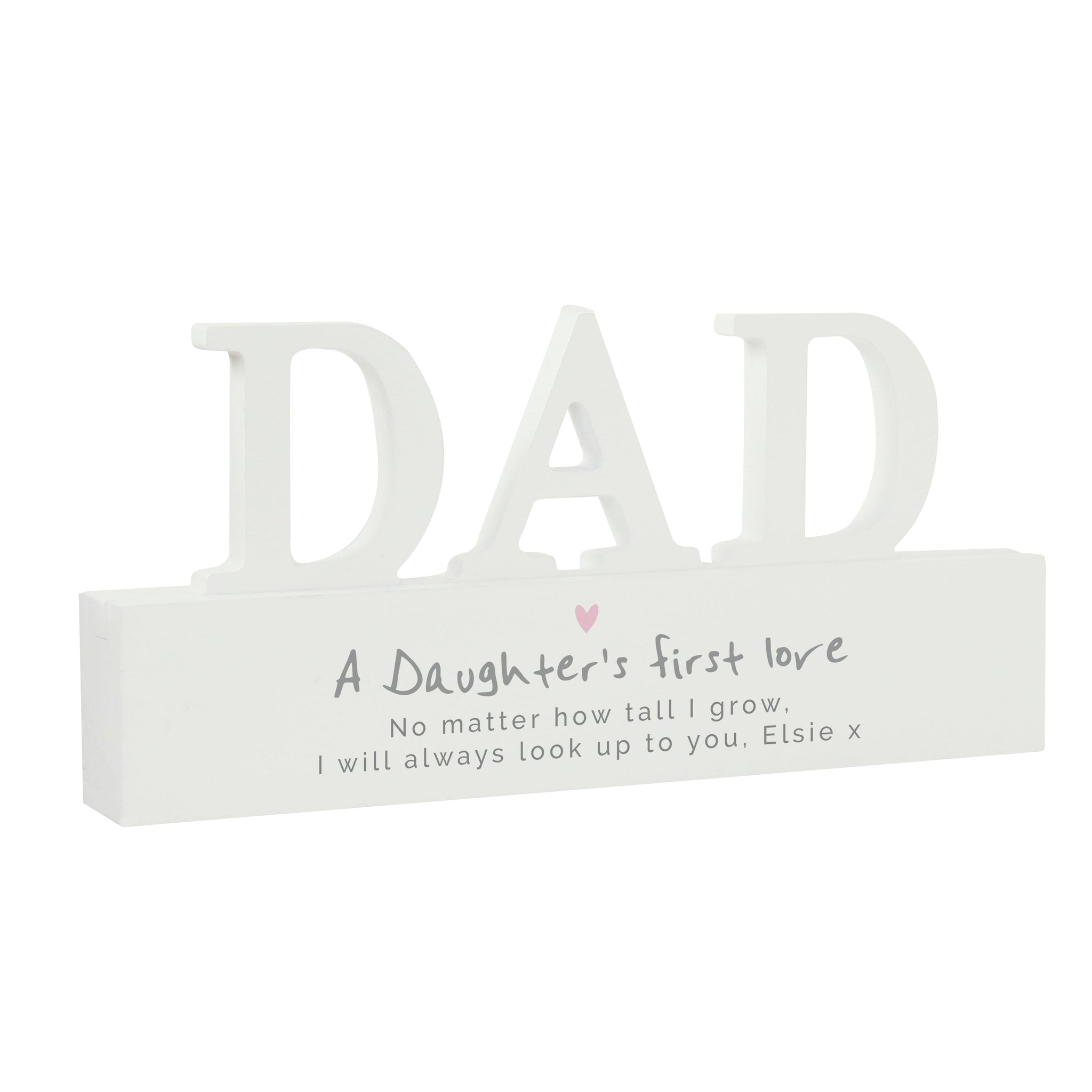 Personalised A Daughters First Love Wooden Dad Ornament: 5 - Ornaments By Gift Moments