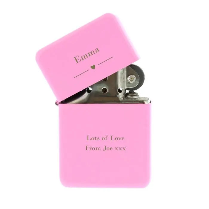 Personalised Decorative Heart Pink Lighter - Shop Smoking Accessories At Gift Moments - 5