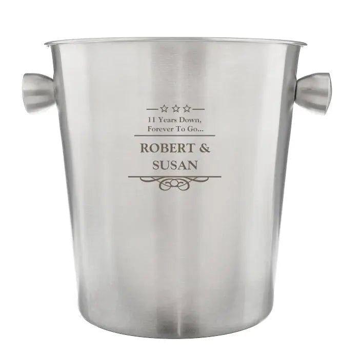 Personalised Decorative Stainless Steel Ice Bucket: 3 - Barware By Gift Moments