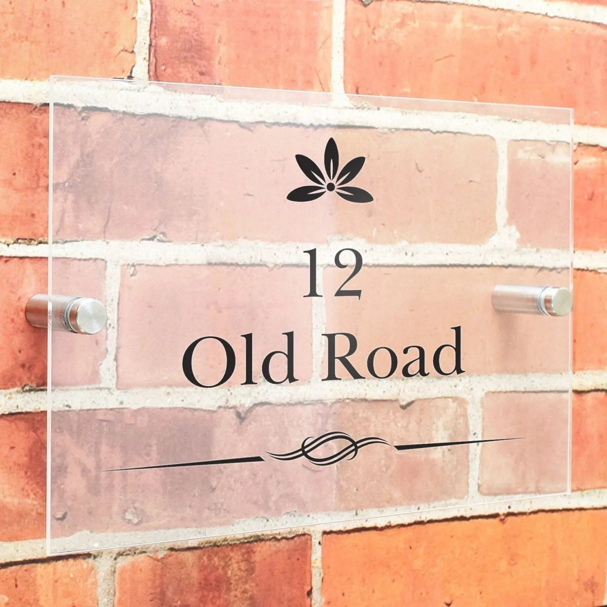Personalised Decorative Swirl Acrylic House Sign: 2 - House Signs By Gift Moments