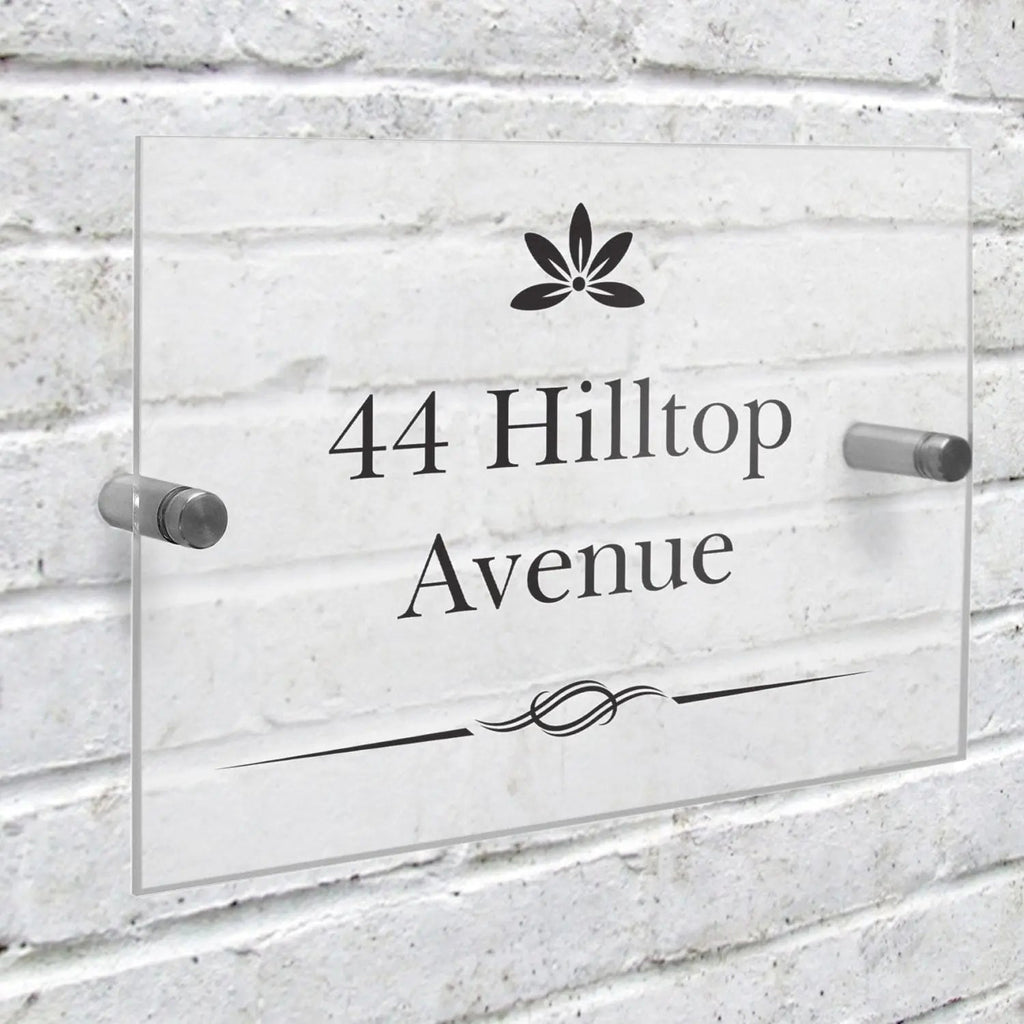 Personalised Decorative Swirl Acrylic House Sign - Shop Signs & Plaques At Gift Moments - 1