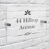 Personalised Decorative Swirl Acrylic House Sign: 1 - House Signs By Gift Moments