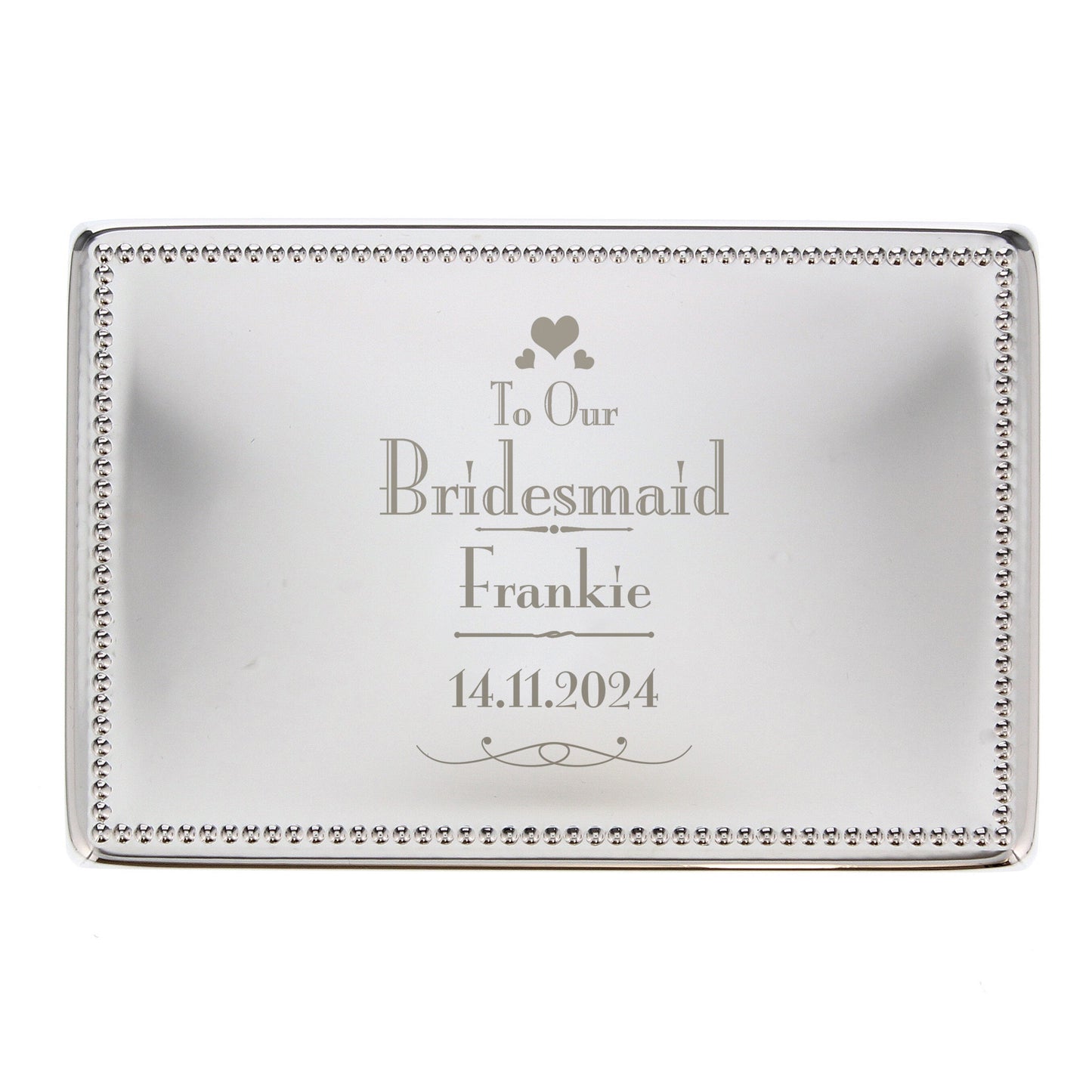 Personalised Decorative Wedding Bridesmaid Jewellery Box: 5 - Jewellery Boxes By Gift Moments