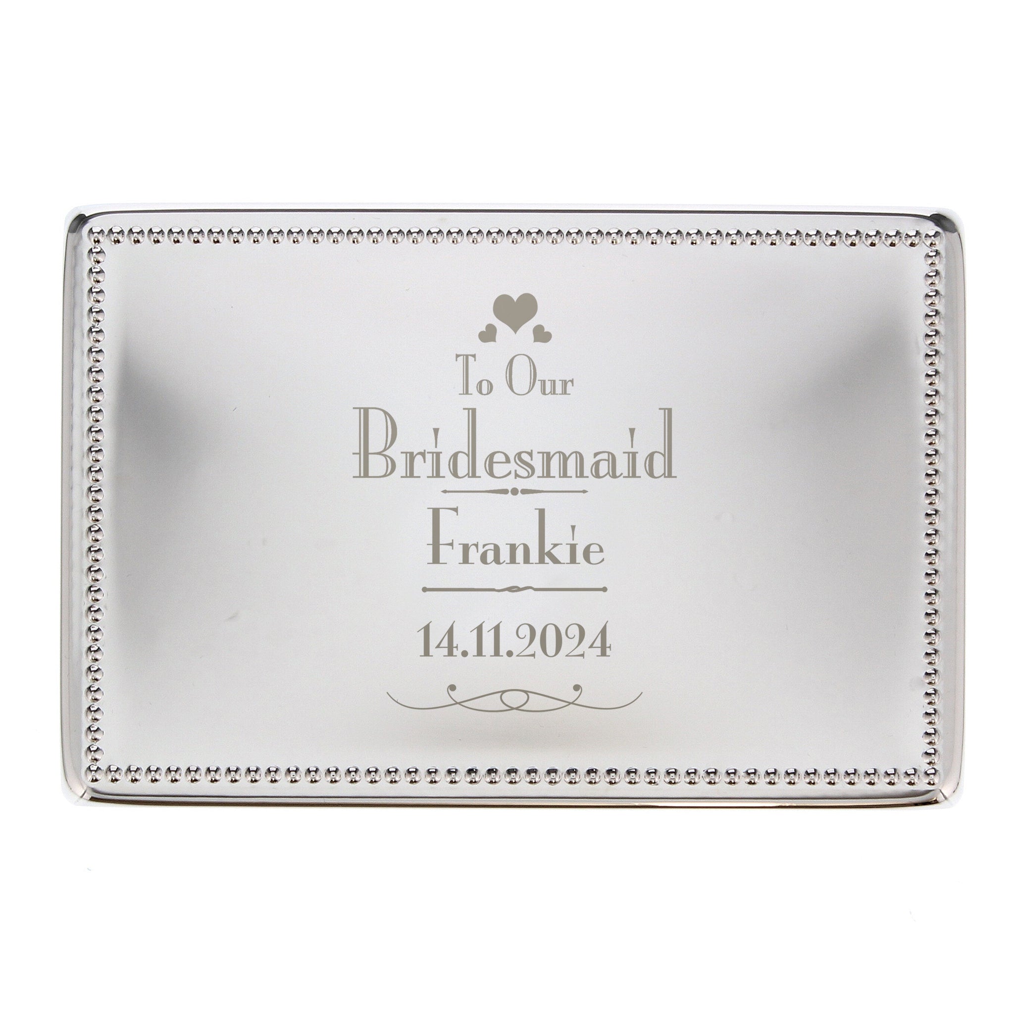 Personalised Decorative Wedding Bridesmaid Jewellery Box: 5 - Jewellery Boxes By Gift Moments