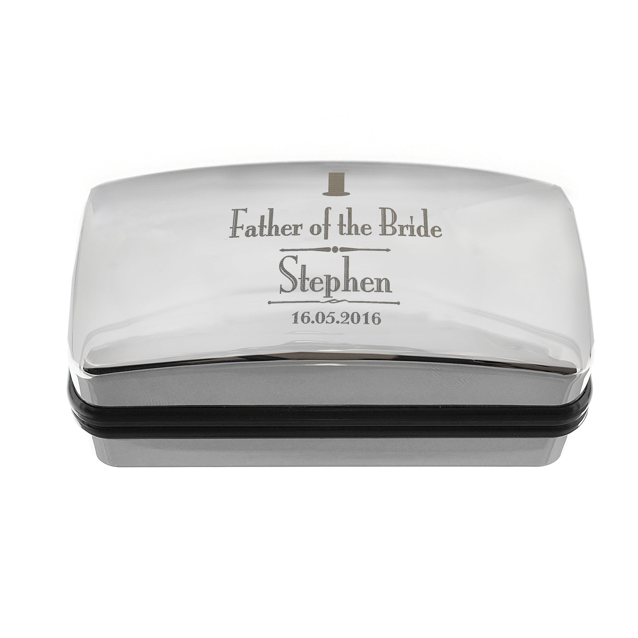 Personalised Decorative Wedding Father of the Bride Cufflink Box: 3 - Cufflink Boxes By Gift Moments