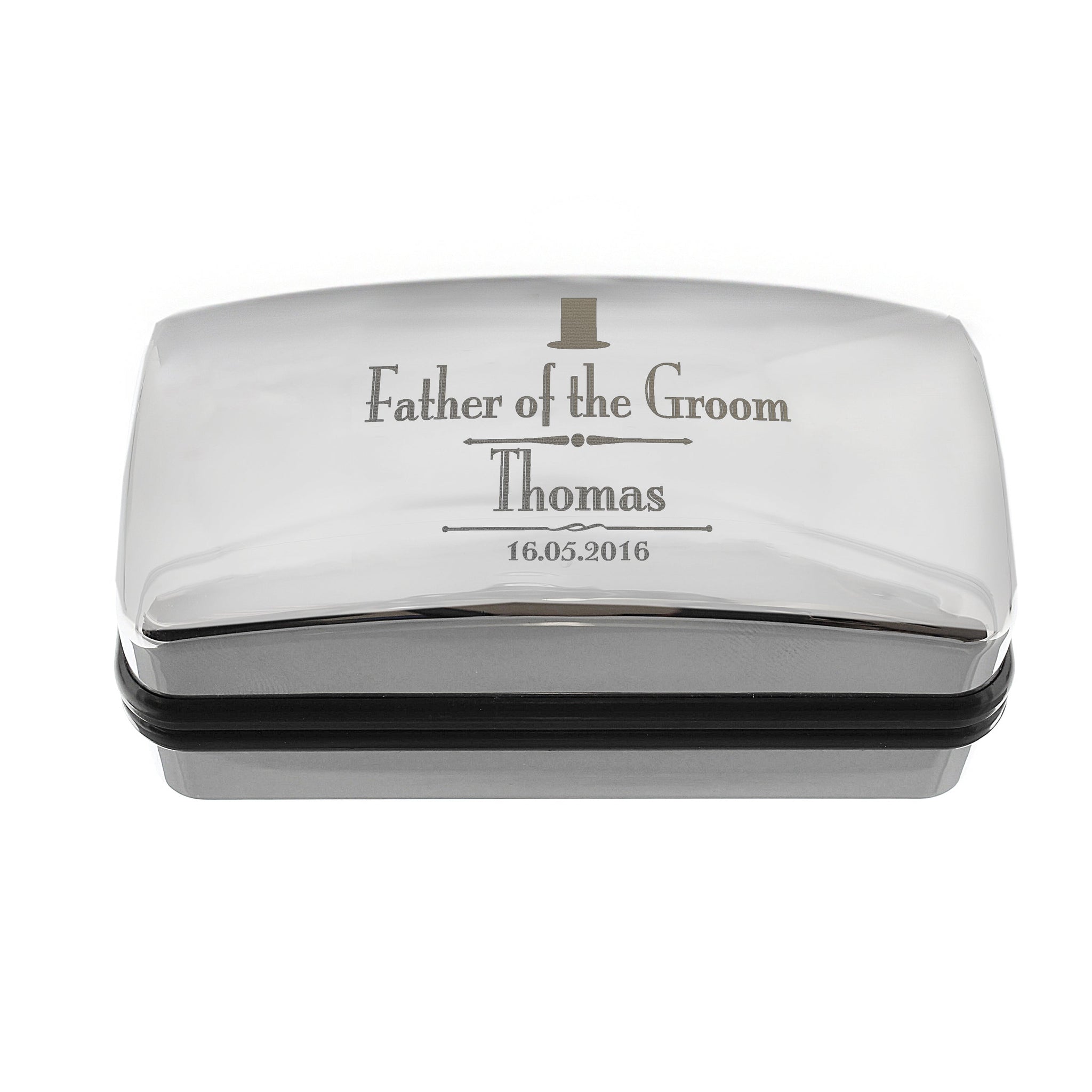 Personalised Decorative Wedding father of the Groom Cufflink Box: 3 - Cufflink Boxes By Gift Moments