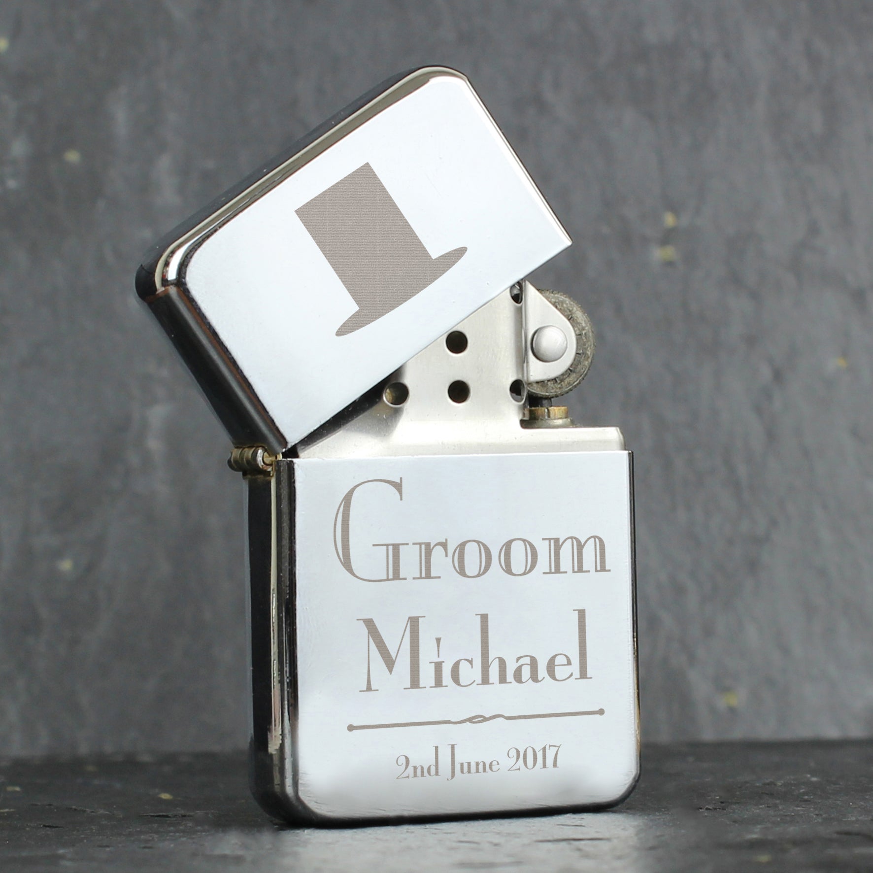 Personalised Decorative Wedding Groom Lighter - Shop Smoking Accessories At Gift Moments - 1