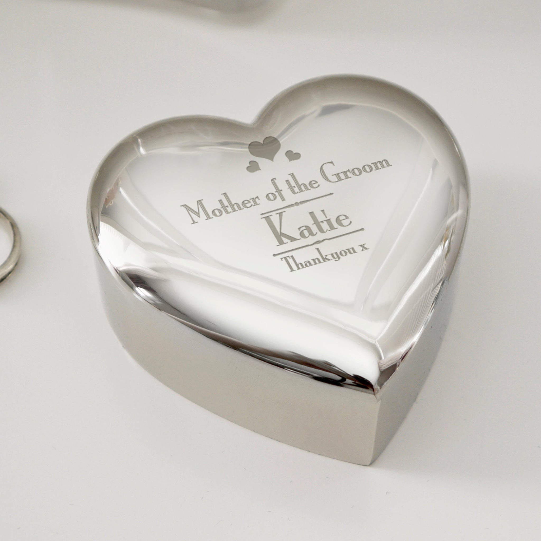 Personalised Decorative Wedding Mother of the Groom Heart Trinket Box: 6 - Trinket Boxes By Gift Moments