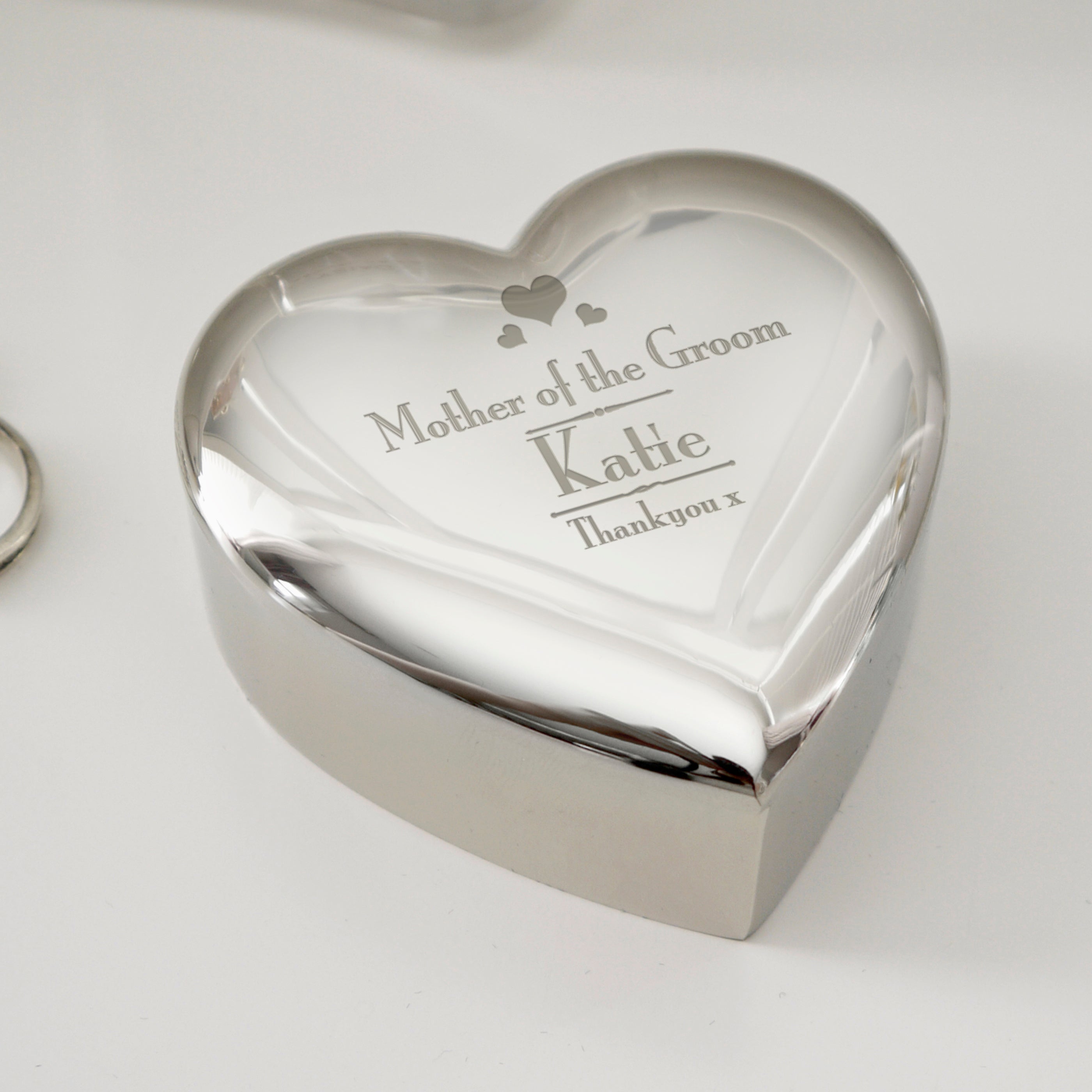 Personalised Decorative Wedding Mother of the Groom Heart Trinket Box - Shop Trinket Boxes At Gift Moments - 6