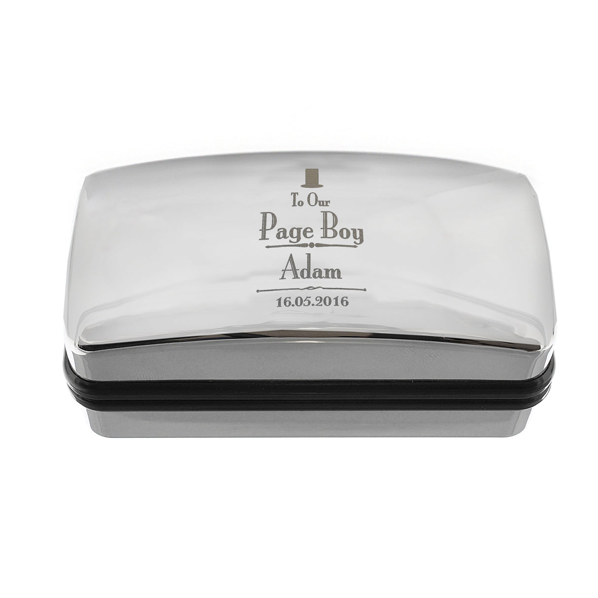 Personalised Decorative Wedding Page Boy Cufflink Box: 3 - Cufflink Boxes By Gift Moments
