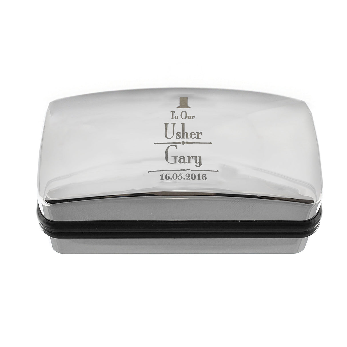 Personalised Decorative Wedding Usher Cufflink Box: 3 - Cufflink Boxes By Gift Moments