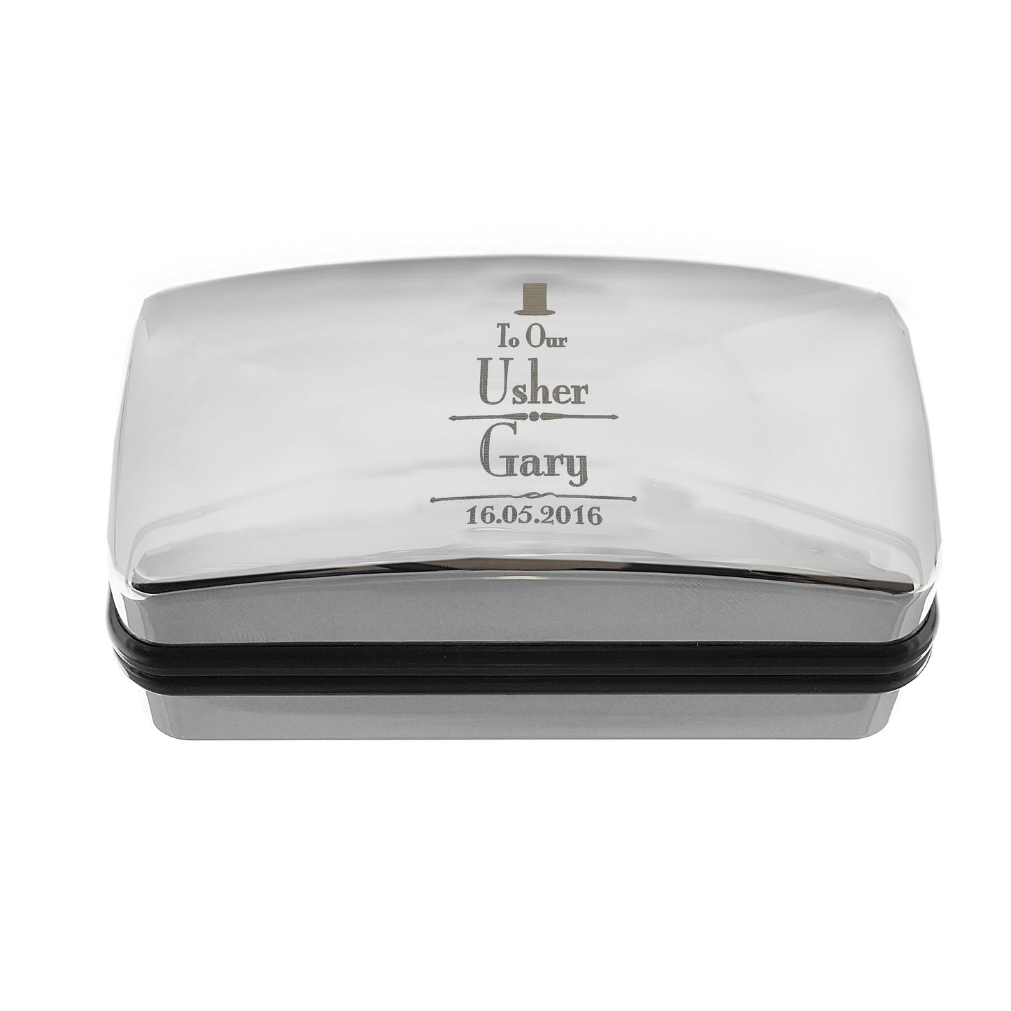 Personalised Decorative Wedding Usher Cufflink Box: 3 - Cufflink Boxes By Gift Moments