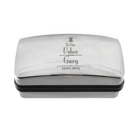 Personalised Decorative Wedding Usher Cufflink Box: 3 - Cufflink Boxes By Gift Moments