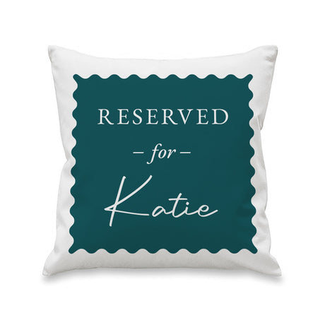 Personalised Deep Teal Reserved For Cushion: 4 - Cushions By Gift Moments
