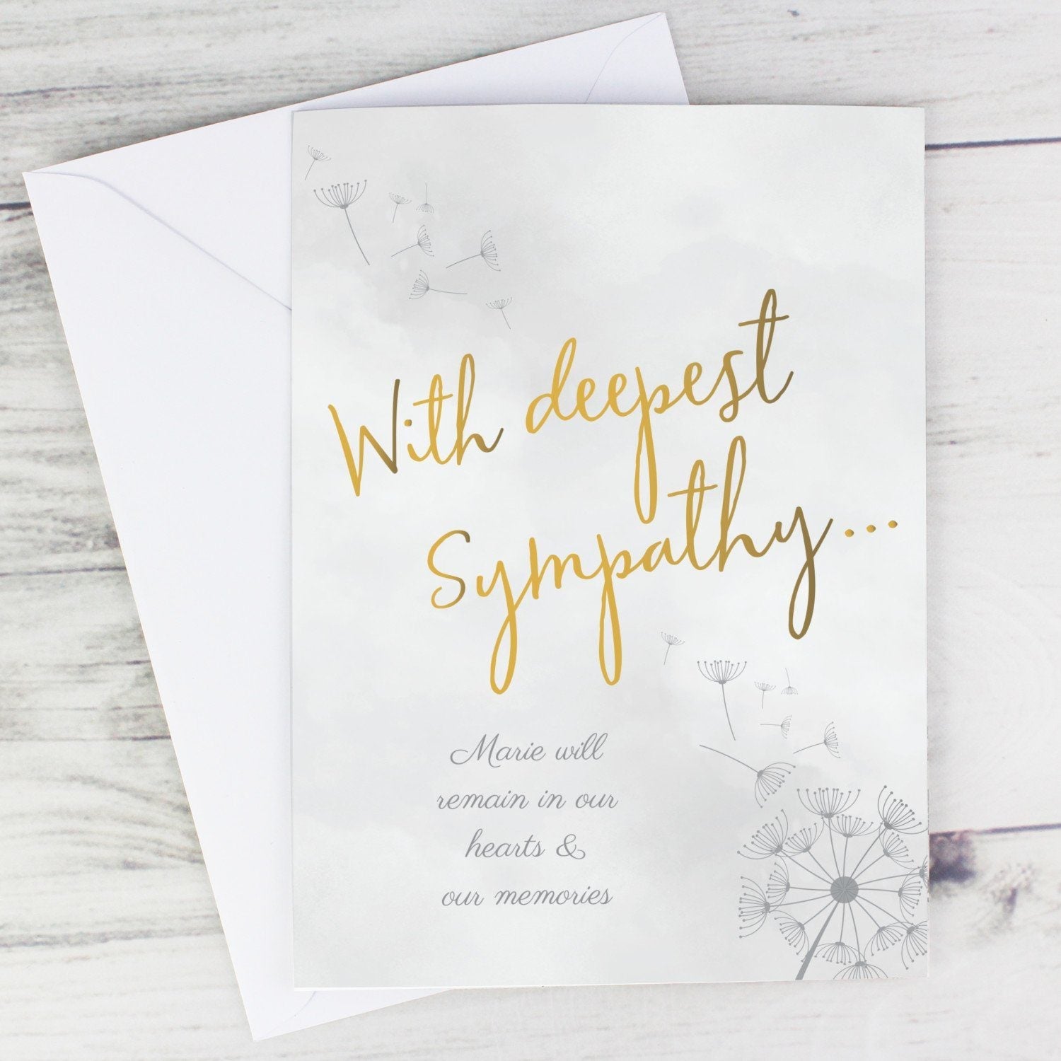 Personalised Deepest Sympathy Card: 1 - Greeting Cards By Gift Moments