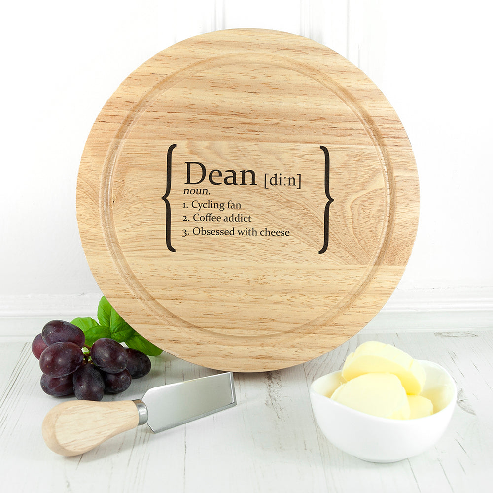 Personalised Your Definition Cheese Board Set: 4 - Cheese Boards By Gift Moments