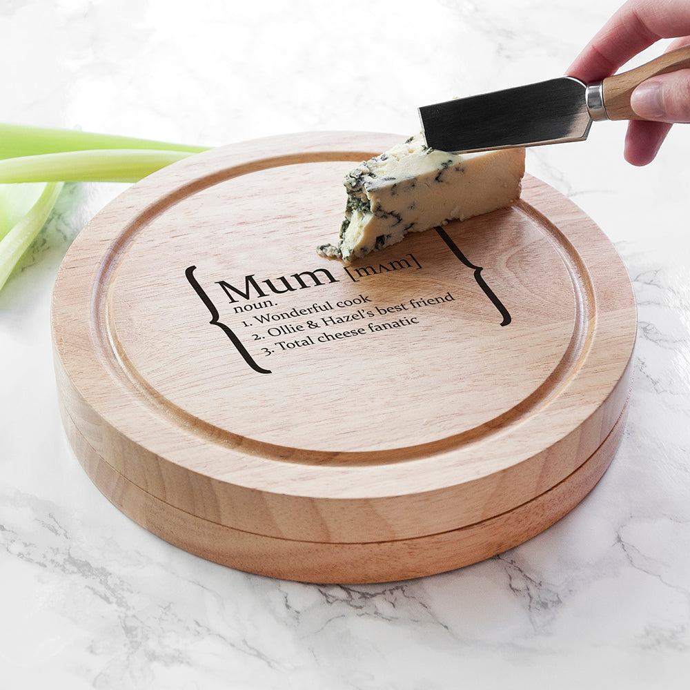 Personalised Your Definition Cheese Board Set: 8 - Cheese Boards By Gift Moments