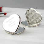 Personalised Diamante Heart Compact Mirror - Shop Compact Mirrors At Gift Moments - 3