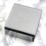 Personalised Diamante Name & Message Glass Trinket Box: 4 - Trinket Boxes By Gift Moments