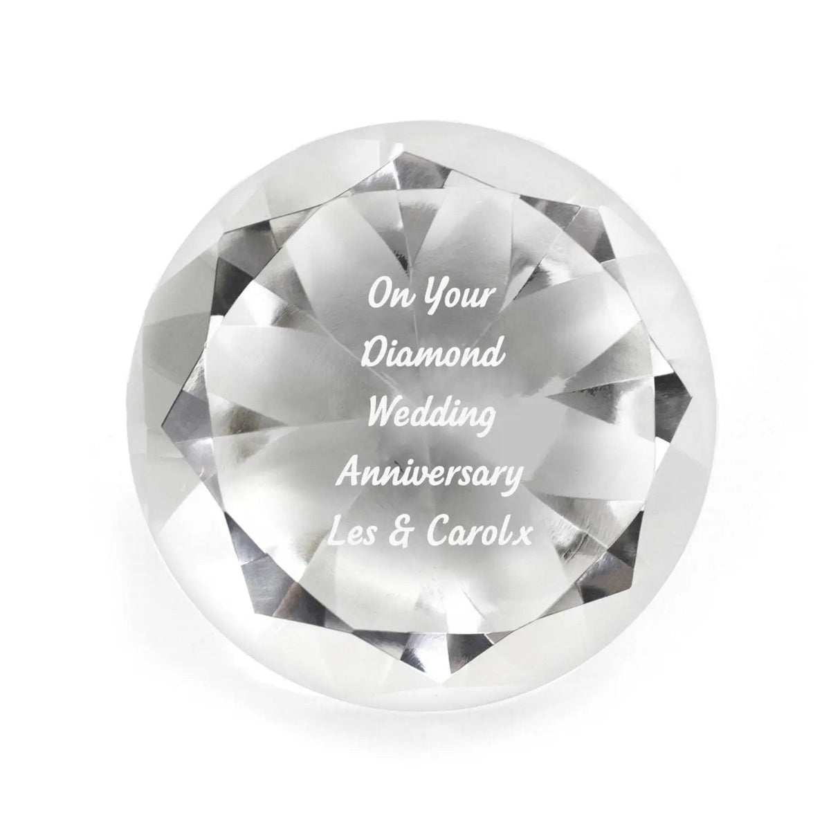 Personalised Diamond Paperweight: 2 - Paperweights By Gift Moments