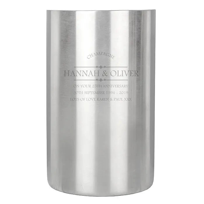 Personalised Diamond Wine Cooler: 3 - Barware By Gift Moments