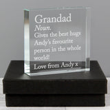Personalised Dictionary Definition Crystal Token: 4 - Crystal Tokens By Gift Moments