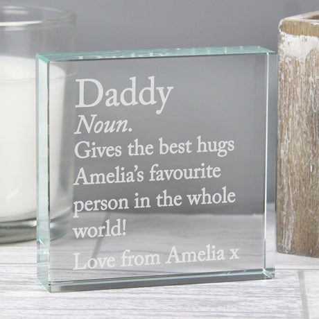 Personalised Dictionary Definition Crystal Token: 2 - Crystal Tokens By Gift Moments
