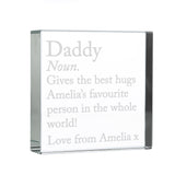 Personalised Dictionary Definition Crystal Token: 3 - Crystal Tokens By Gift Moments