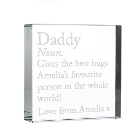Personalised Dictionary Definition Crystal Token: 3 - Crystal Tokens By Gift Moments