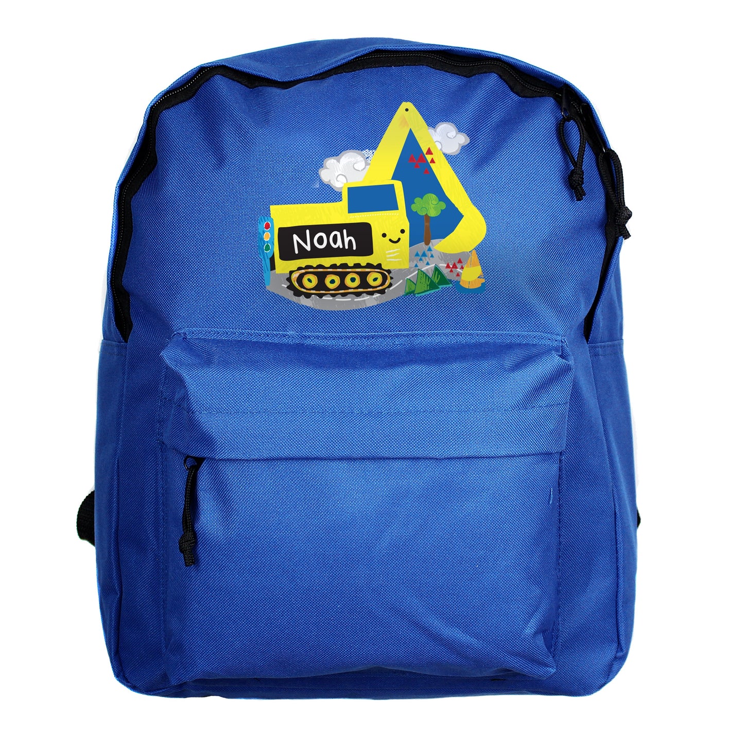 Personalised Digger Blue Backpack: 4 - Kids Bags By Gift Moments