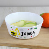 Personalised Digger Plastic Bowl: 3 - Tableware By Gift Moments