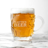 Personalised Dimpled Beer Glass: 2 - Beer Glasses By Gift Moments