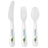 Personalised Dinosaur 3 Piece Plastic Cutlery Set: 3 - Cutlery Sets By Gift Moments