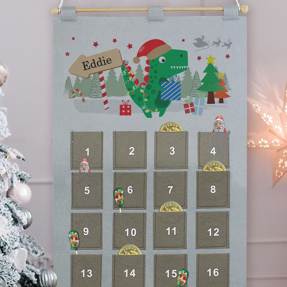 Personalised Dinosaur Advent Calendar: 2 - Advent Calendars By Gift Moments
