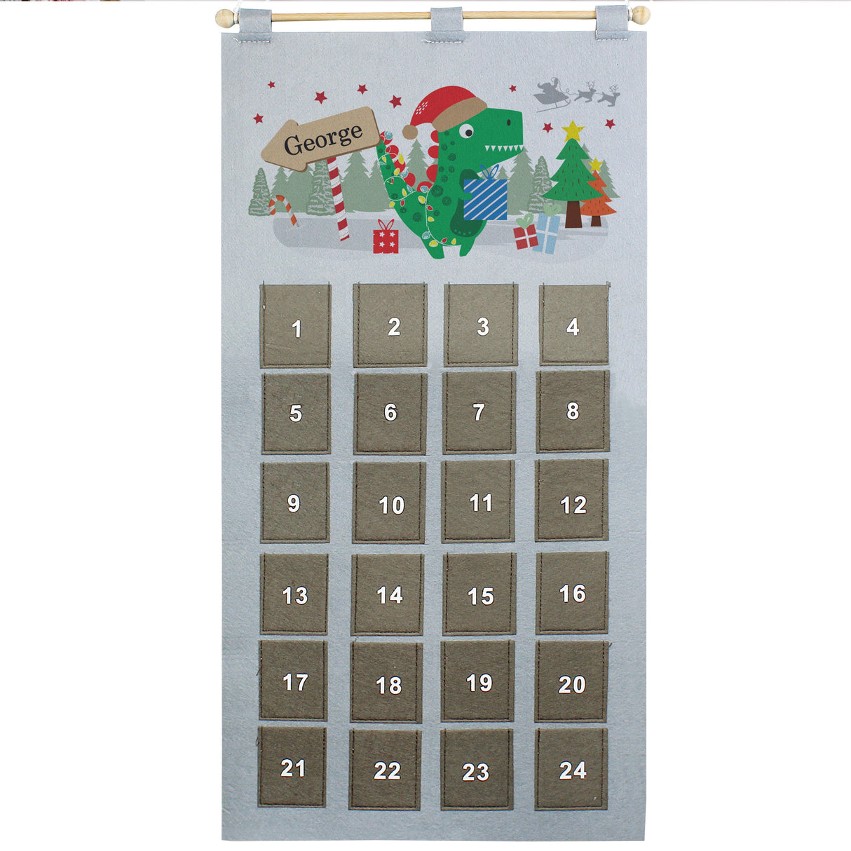 Personalised Dinosaur Advent Calendar: 5 - Advent Calendars By Gift Moments
