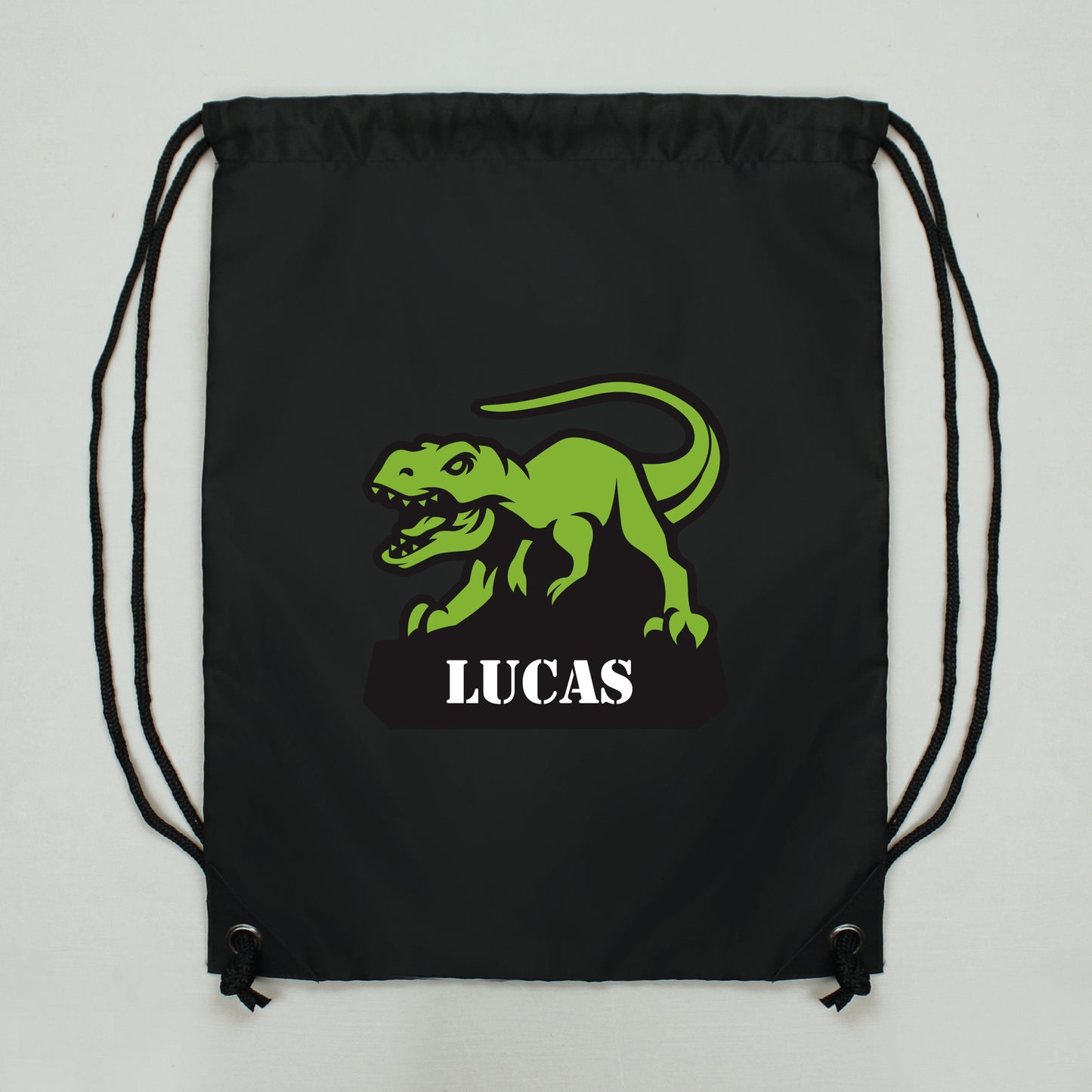 Personalised Dinosaur Black Kit Bag: 2 - Kids Bags By Gift Moments