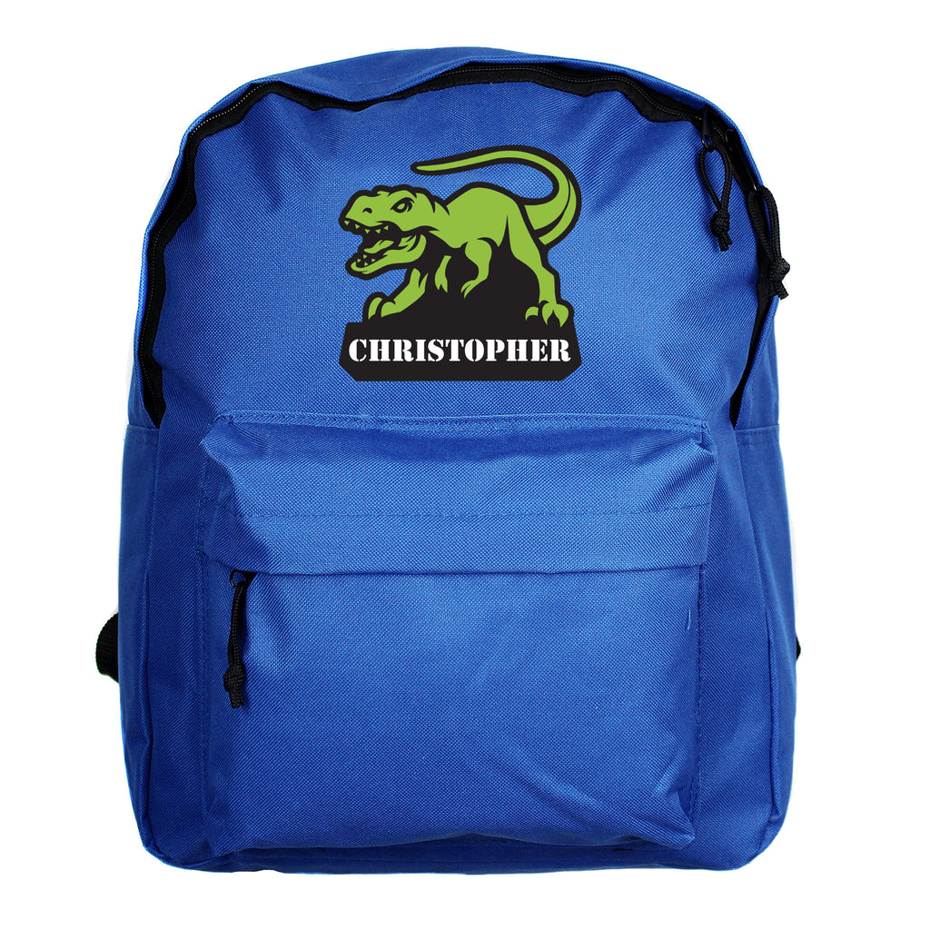Personalised Dinosaur Blue Backpack - Shop Kids Bags At Gift Moments - 5