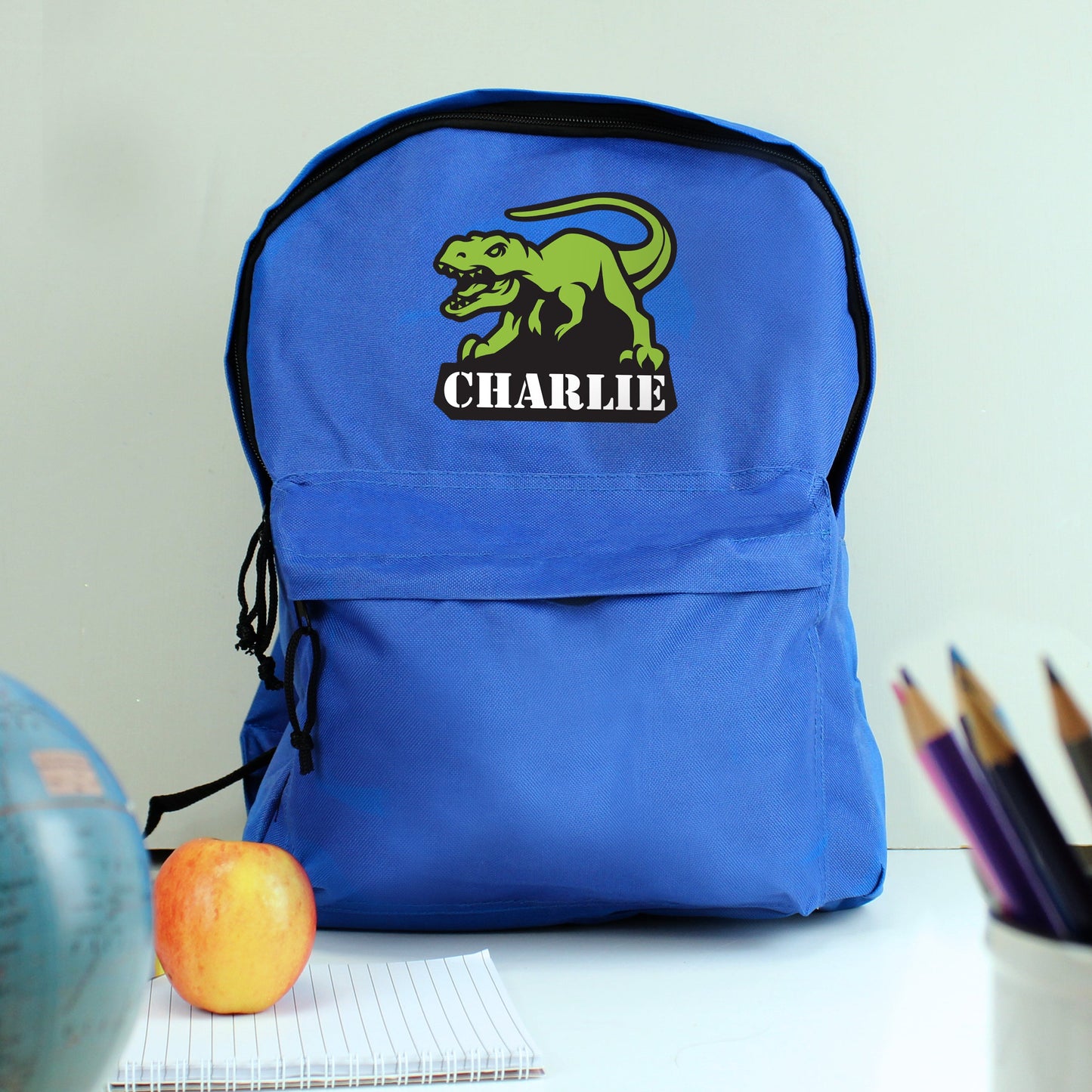 Personalised Dinosaur Blue Backpack: 1 - Kids Bags By Gift Moments